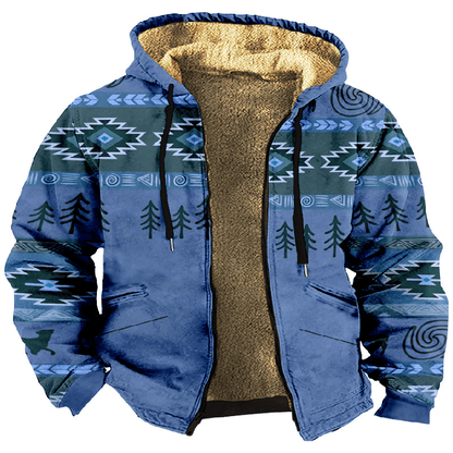 【Половина цена за сезона на есента и зимата】 Мъжко яке за есен и зима с качествено свободен стил, допълнителен плюш, дебела и от агнене вълна