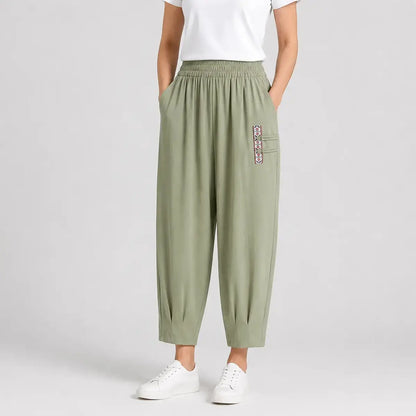 👖🔥【M–4XL】Pantaloni de vară ușori și vaporoși din bumbac-in - pantaloni moderni, casual, până la gleznă