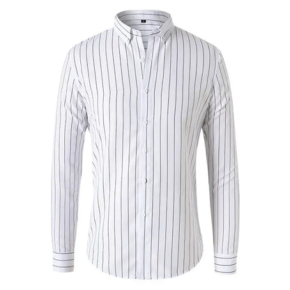 🔥👕【M-5XL】 Cămașă business în dungi pentru bărbați cu mânecă lungă 2026