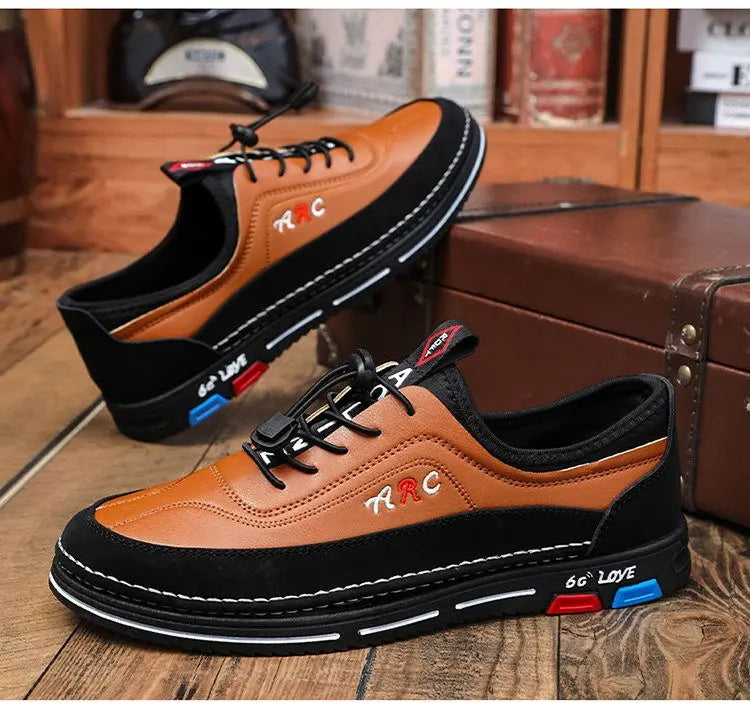 💯🔥【39–48】Pantofi casual business pentru bărbați, realizați din piele impermeabilă și rezistentă la pete, cu talpă moale pentru un confort sporit