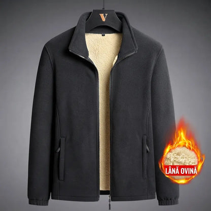🔥【M-8XL】Geacă de iarnă din fleece pentru bărbați (mărimi mari) – Îmbrăcăminte exterioară elegantă și călduroasă