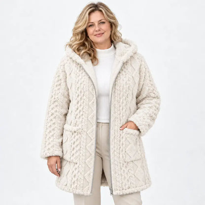 【S–3XL】Cardigan popular pentru femei, cu fermoar, material neted, reversibil și plușat, stil casual, ideal pentru toamnă și iarnă