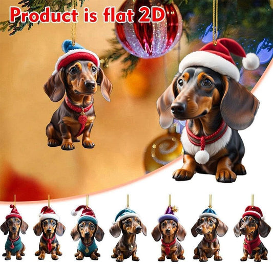 🎄【Compra 1 y recibe 8】🐕 Adornos navideños para árbol en forma de perritos