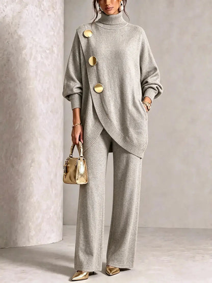 ✨🔥 La jumătate de preț + livrare gratuită 🚚💕 Set elegant pentru femei: maletă și pantaloni cu croială largă — Confortabil și modern 👗