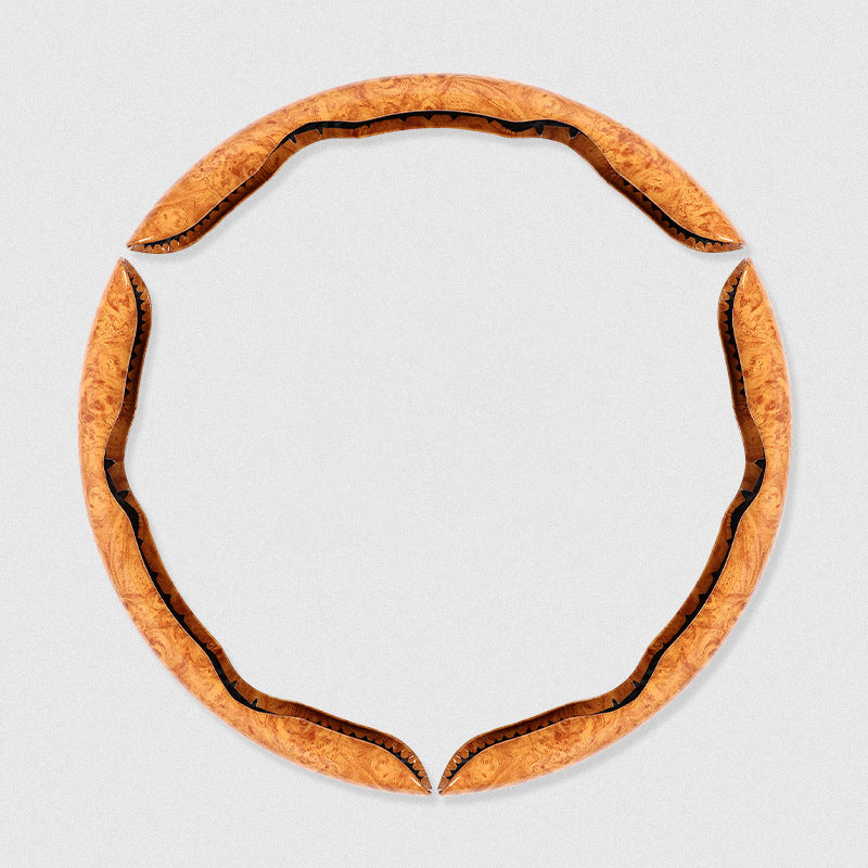 🚗【1 комплект 3 броя】👍👍Дървен противоплъзгащ калъф за волан на кола