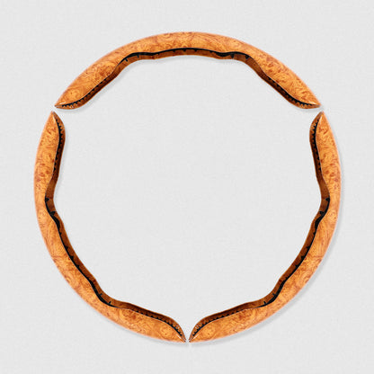 🚗【1 комплект 3 броя】👍👍Дървен противоплъзгащ калъф за волан на кола