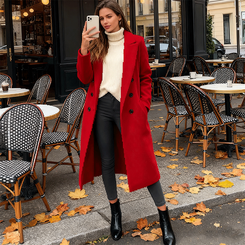 🔥🔥【Ograniczony czas z 50% rabatem】Nowy modny model damskiej jednofarbowanej kurtki przeciw wiatrowanej na jesień i zimę