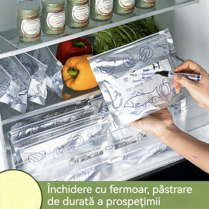 🔥🔥Celkem 30 antibakteriálních hliníkových sáčků, super snadno použitelných, pro zachování čerstvosti. 