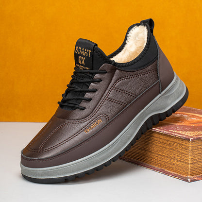 ⛄🔥【39-45】2026 Pantofi sport casual de iarnă pentru bărbați, din piele naturală, impermeabili, cu talpă moale și catifea, noi