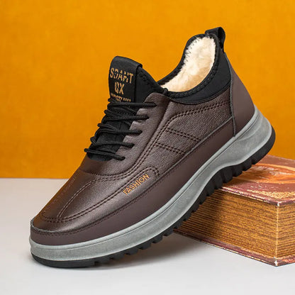 ⛄🔥【39-45】2026 Pantofi sport casual de iarnă pentru bărbați, din piele naturală, impermeabili, cu talpă moale și catifea, noi