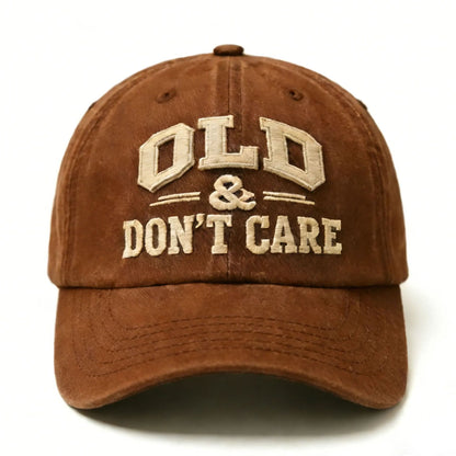 🔥🧢 Ofertă specială de Anul Nou 2026 | Șapcă de baseball în stil vintage, cu aspect uzat: „Și ce dacă sunt bătrân? (Nu-mi pasă)”