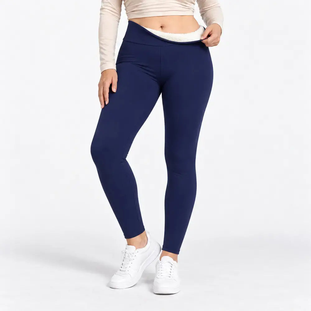 【S-2XL】Colanți termici de iarnă cu talie înaltă și efect modelator în zona abdomenului