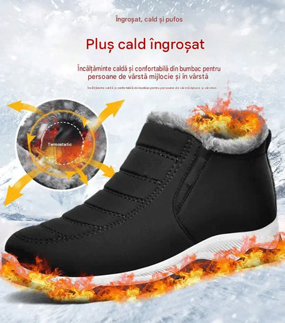 🔥【35–48】 Cizme de iarnă unisex, cu căptușeală pufoasă, călduroase, confortabile și antiderapante, ideale pentru vremea rece