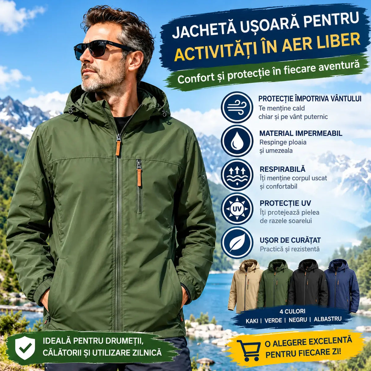 🔥【M-5XL】Jachetă casual cu glugă pentru toamnă și iarnă, croială lejeră, disponibilă în toate mărimile