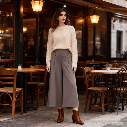 【50% DE DESCUENTO】Falda larga elegante de moda para mujer de otoño e invierno, con caída fluida, cintura alta y falda amplia