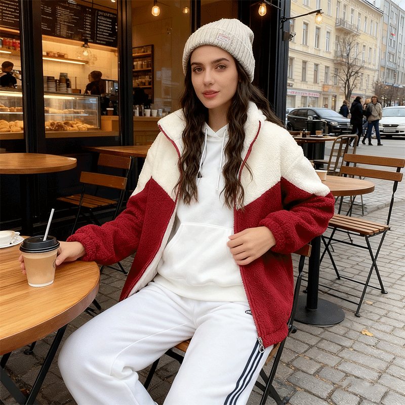 🔥 Половина цена - хванете сега -- 【Размери M-4XL】🐏 Зимен поларен памучен яке, убогено дебело материя от агнешка вълна и памуч