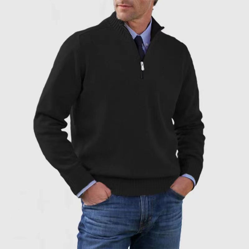 🎉【L-5XL】Pulover tricotat din cașmir pentru bărbați, stil casual, călduros și rezistent la frig
