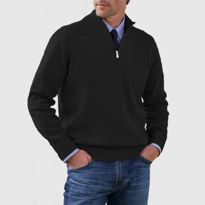 🎉【L-5XL】Pulover tricotat din cașmir pentru bărbați, stil casual, călduros și rezistent la frig