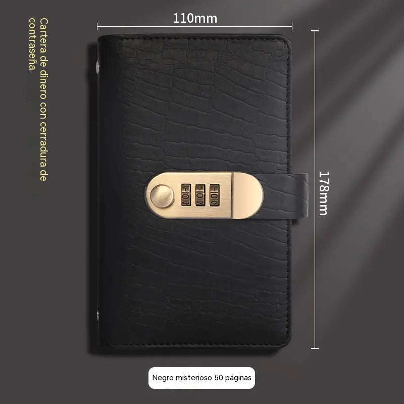 📓💼🔐 Organizator de portofel cu încuietoare cu cod reglabil – depozitare sigură pentru cecuri, numerar, carduri bancare și toate documentele. Practic, elegant și cu capacitate mare! ✨