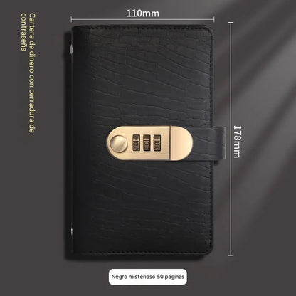 📓💼🔐 Organizator de portofel cu încuietoare cu cod reglabil – depozitare sigură pentru cecuri, numerar, carduri bancare și toate documentele. Practic, elegant și cu capacitate mare! ✨