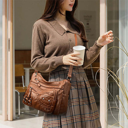 💥【Kupte 1 a 1 dostanete zdarma】👜2025 Nová kabelka přes rameno / crossbody z měkké kůže s velkou kapacitou 