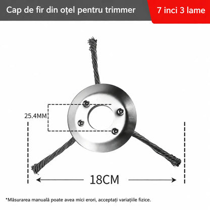 🧰🔥Ofertă specială finală【Cumperi 1 și primești 1 gratis】🔥Cap de tăiere din sârmă de oțel pentru motocoasă