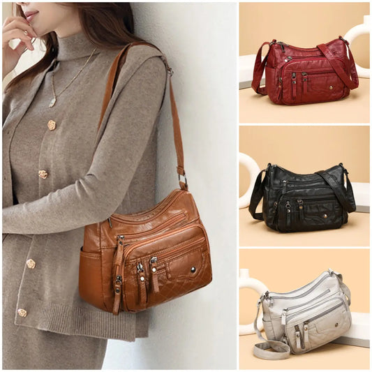 👜【Reducere 50% 🔥】Geantă nouă de umăr/crossbody din piele moale, capacitate mare, 2026
