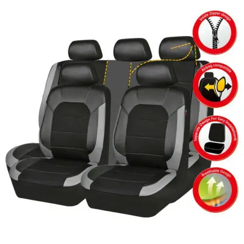 🚗🚗Set universal de huse pentru scaune auto din piele moale