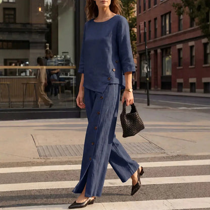 ✨【S-5XL】Costum casual de damă cu cămașă și pantaloni, stil urban casual