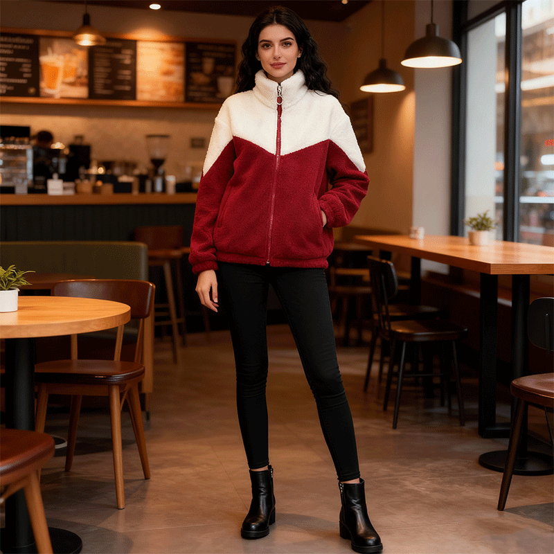 🔥 Половина цена - хванете сега -- 【Размери M-4XL】🐏 Зимен поларен памучен яке, убогено дебело материя от агнешка вълна и памуч