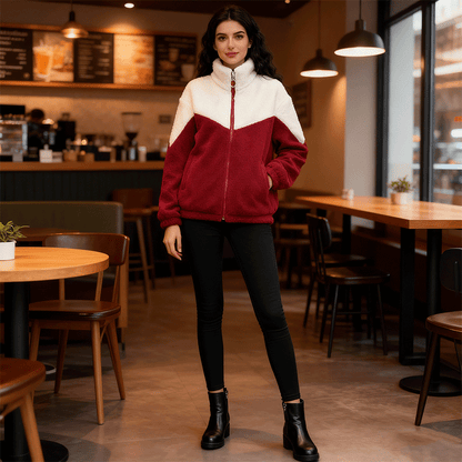 🔥 Половина цена - хванете сега -- 【Размери M-4XL】🐏 Зимен поларен памучен яке, убогено дебело материя от агнешка вълна и памуч