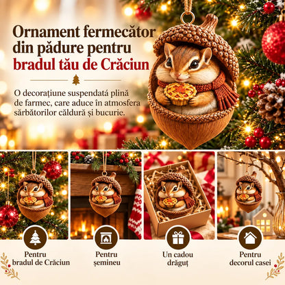 🎉【Cumperi 6, primești 6 gratis】12 bucăți la doar 139 RON! 🤩 🎁 Decorațiuni noi de Crăciun din acril 2D, cu animale în formă de conuri de brad
