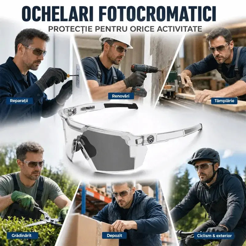 Ochelari de Protecție Multipurpose pentru Muncă și Sport – Anti-Praf, Anti-Vânt și Protecție UV400 pentru Lucrări de Tâmplărie, Bricolaj, Service Auto, Grădinărit și Ciclism