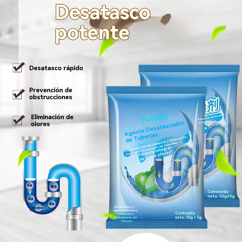 💪Potente agente de dragado de tuberías, adecuado para disolver manchas de aceite en inodoros, desagües de piso, alcantarillas y cocinas para bloquear y corroer