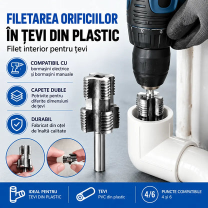 【Set pentru filet interior + filet exterior】Unelte pentru filetarea țevilor de apă