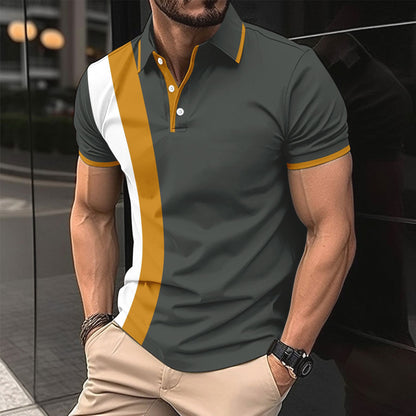【S-6XL】Tricou/polo din bumbac pentru bărbați, mărimi mari
