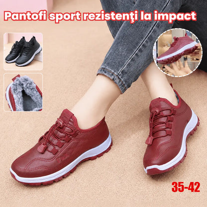 【35-41】Pantofi de damă confecționați manual din piele naturală, catifea și bumbac, stil nou de iarnă 2026