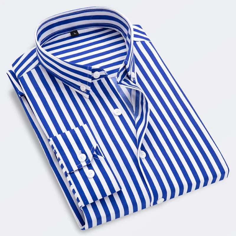 🔥👕【M-5XL】 Cămașă business în dungi pentru bărbați cu mânecă lungă 2026