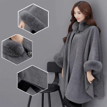 🔥🧥【Очакваща намаление за изчерпване】【Размери S-5XL】【2025 г.】Нова дълга купчина от вълна + шал-пелерина