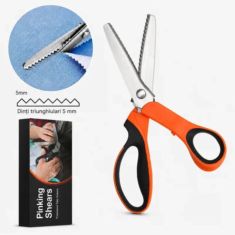 ✂️ Taie impecabil și previne deșirarea materialelor! Foarfecă profesională ZIG-ZAG / Valuri pentru croitorie și lucru manual! ✨