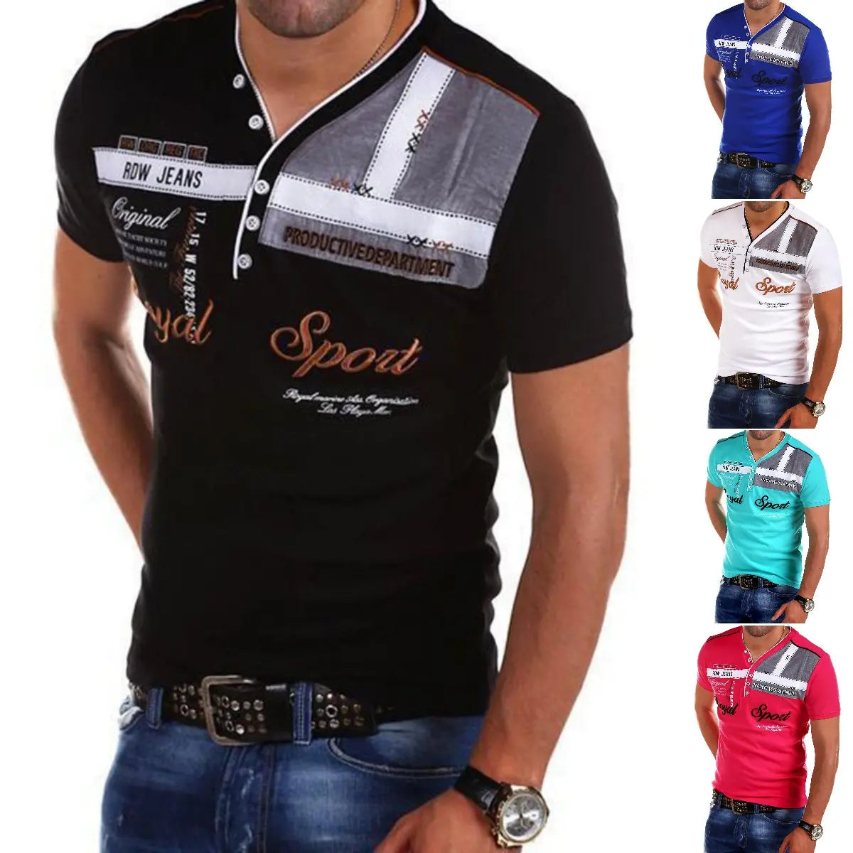 👕【S-6XL】Tricou ușor pentru bărbați, cu mânecă scurtă și decolteu în V