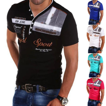 👕【S-6XL】Tricou ușor pentru bărbați, cu mânecă scurtă și decolteu în V