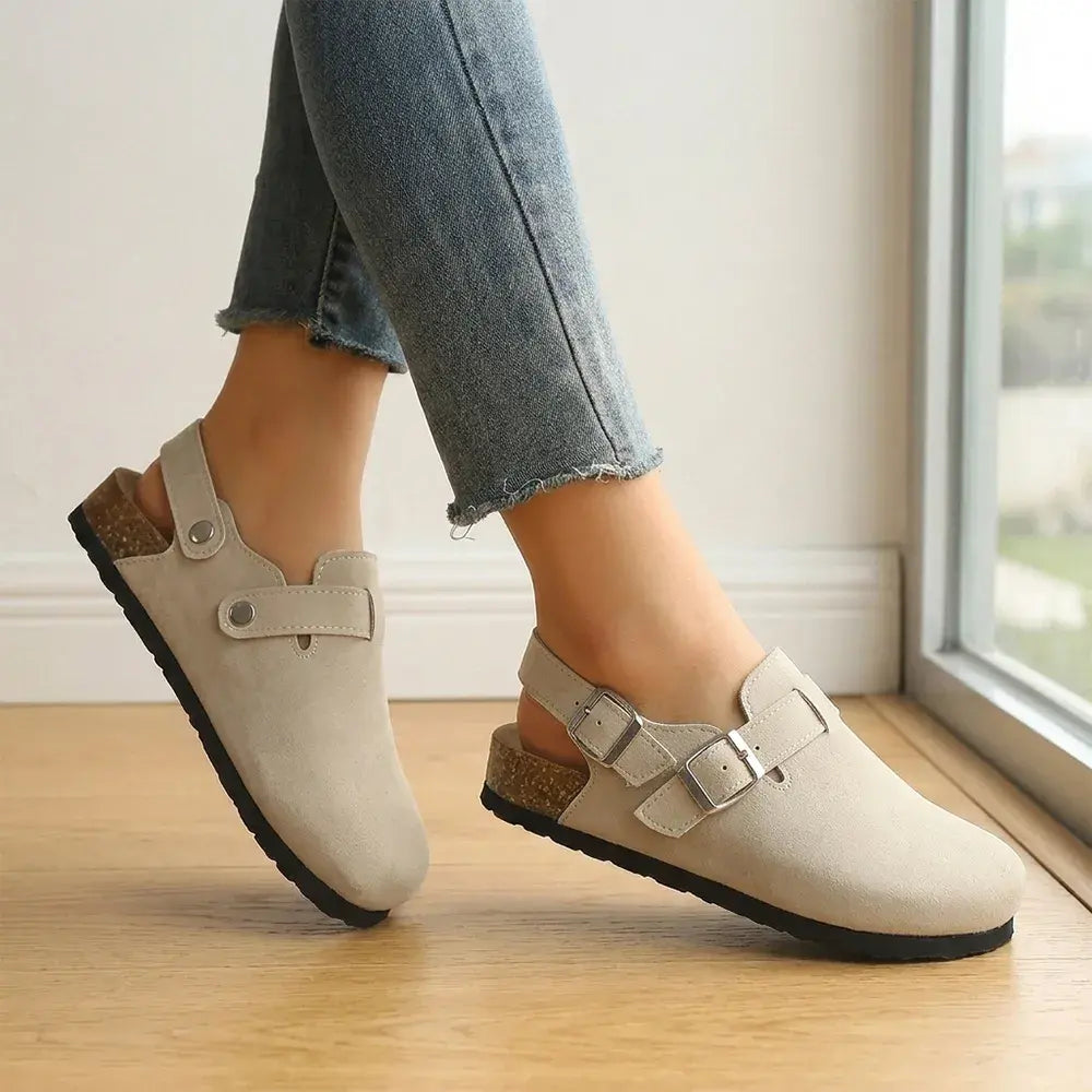 ✨【35-45】Sandale cu platformă, mărimi mari – slip-on, cu închidere cu cataramă – pantofi largi și confortabili pentru femei