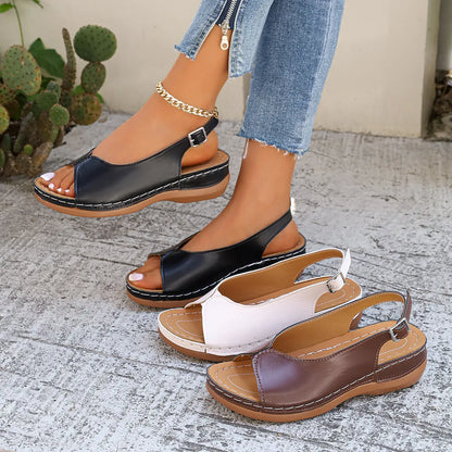 👡 Sandale Romane din Piele de Vacă Premium – Talpă Groasă Anatomică, Închidere Velcro rapidă și Mărimi Mari 36-43! ☀️✨