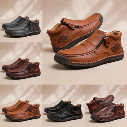 👞🏆【38-48】Ghete de șofat bărbătești din piele de înaltă calitate, lucrate manual, antiderapante - față largă, suport pentru arcul plantar