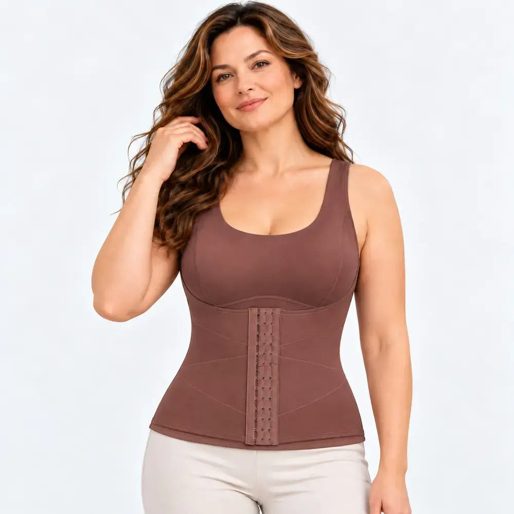【XL-5XL / 4 culori】Vestă călduroasă cu căptușeală din fleece, fabricată în Germania, concepută pentru a modela zona abdomenului și a taliei