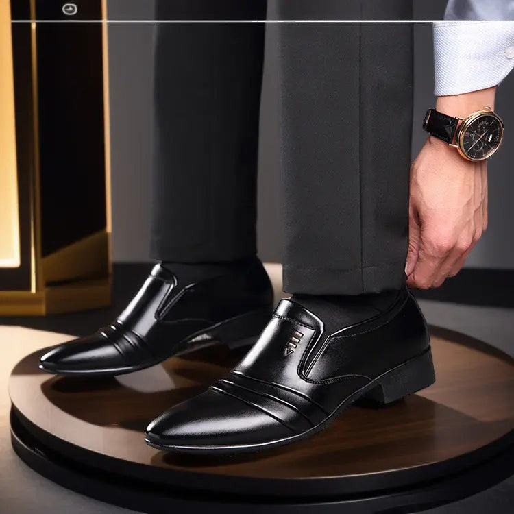 🔥🔥【38-48】⏳ Pantofi eleganți pentru bărbați din piele naturală – impermeabili, moderni și antiderapanți