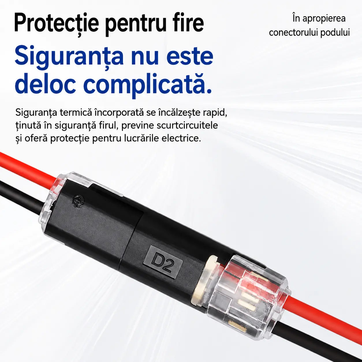 🥳 Reducere 50%! ⏰【1000 de bucăți în stoc】Conector electric fără dezizolare, cu clemă de blocare, închidere sigură și design antiderapant ⚡️