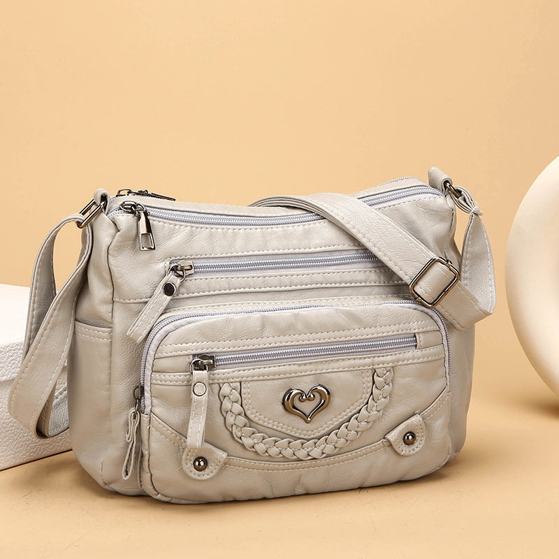 💐 Reducere de 50%! 🎁 Geantă de umăr din PU moale pentru femei – Mai multe buzunare pentru o organizare perfectă 👜🔑
