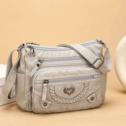 💐 Reducere de 50%! 🎁 Geantă de umăr din PU moale pentru femei – Mai multe buzunare pentru o organizare perfectă 👜🔑